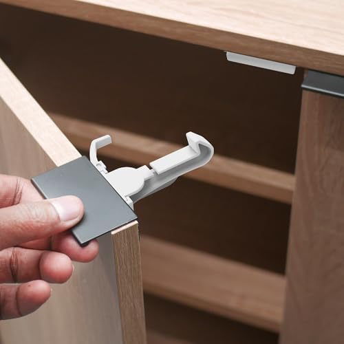 12 Pack Invisible Baby Proofing Cabinet Locks